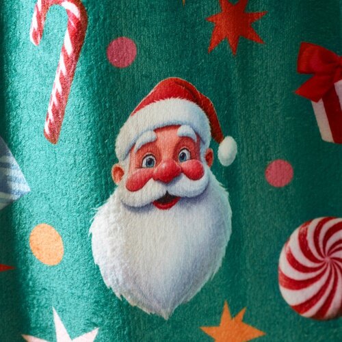 Catherine Lansfield Zelena deka s božićnim motivom od mikropli&amp;scaron;a 130x170 cm Christmas Icons &amp;ndash; Slike