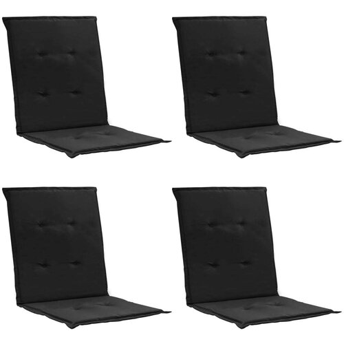  Jastuci za vrtne stolice 4 kom crni 100 x 50 x 3 cm od tkanine Slike