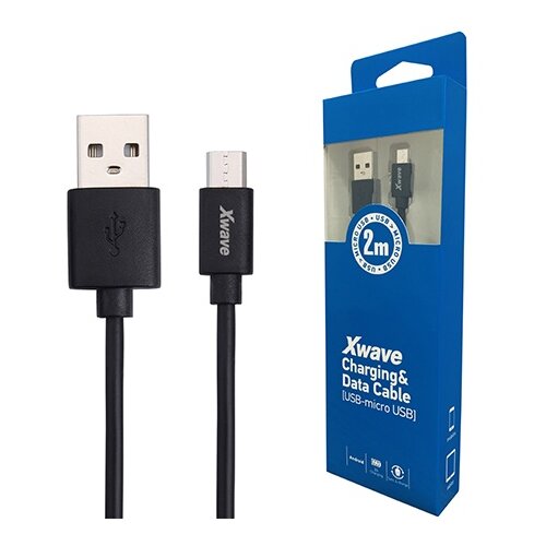 X Wave USB kabl/USB 2.0 (tip A)-Micro USB (tip A)/dužina 2m/2A /crna pvc ( USB Micro 2m 2A black pvc ) USB Micro 2m 2A black pvc Cene