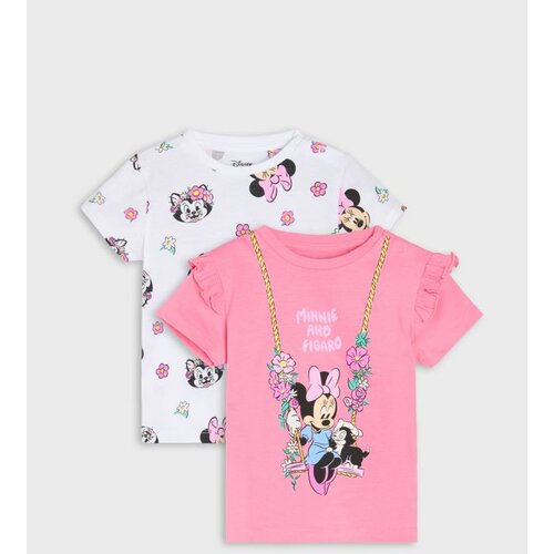 Sinsay Pamučne majice s printom 2 pack Minnie and Figaro Cijene