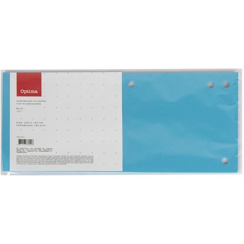 Optima Pregradni karton 240 x 105 mm, 10 kosov, modra Cene
