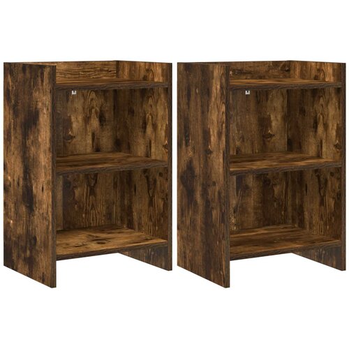 vidaXL Posteljne mize 2 pcs Dimljen hrast 40 x 30 x 60 cm, (5000247357) Cene