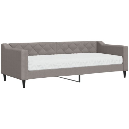 VidaXL Dnevna postelja z vzmetnico taupe 80x200 cm blago, (20938093) Slike
