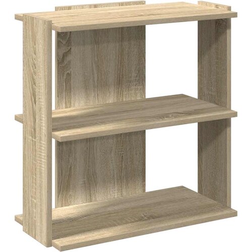  Regal za knjige s 3 razine boja hrasta 60x30x60 cm drveni Slike