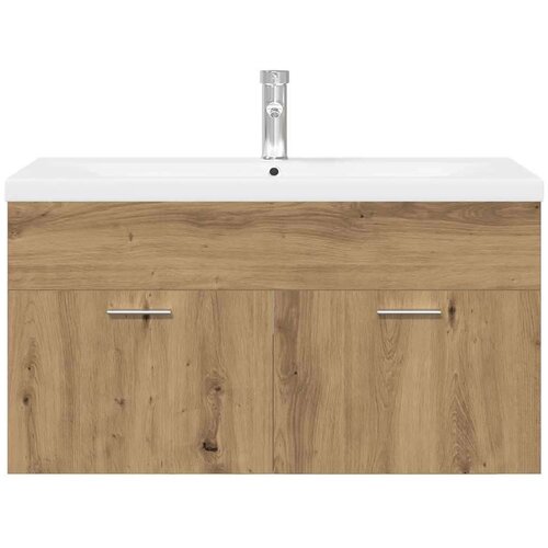 VidaXL omara za umivalnik z vgrajenim umivalnikom Artisan Oak Slike