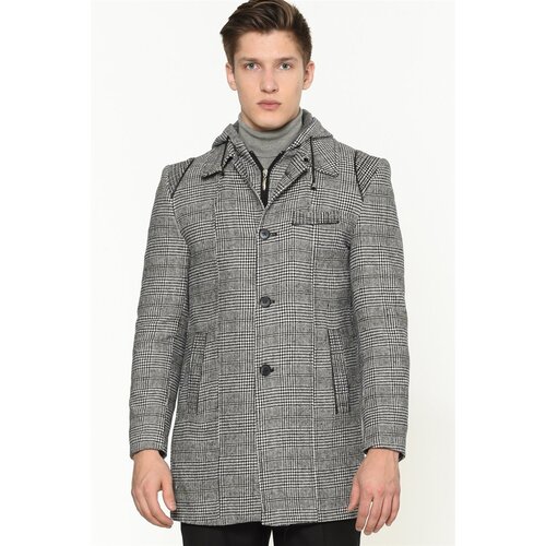 Dewberry PLT8335 MEN'S COAT-PLAID GREY Slike