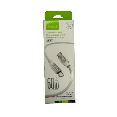BAVIN kabl 60W Type C na Type C 1m bela - CB367 ( 90128 ) Cene