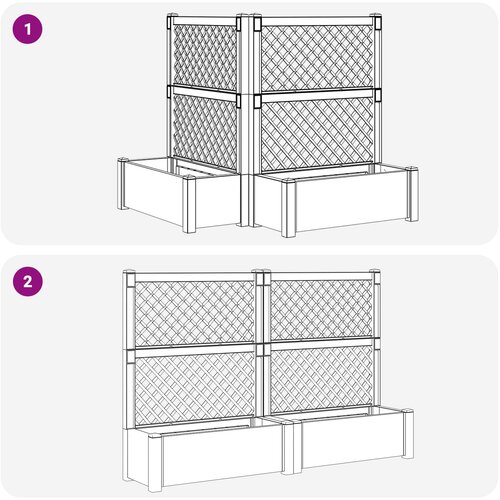  Velika s osvrtom 2 pcs Siva 143 x 143 x 133,5 cm PP Slike