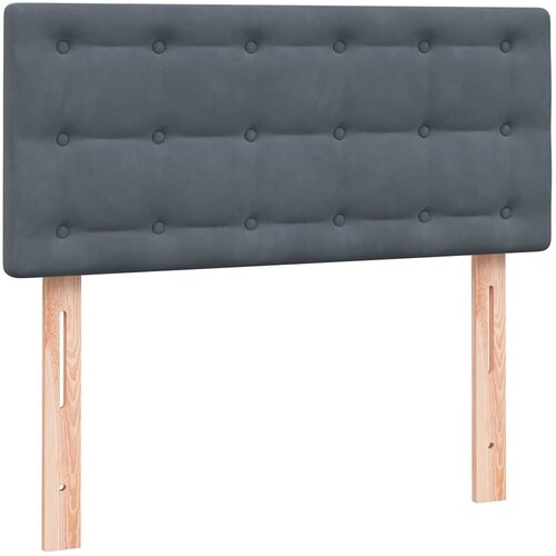 Box spring krevet s madracem tamnosivi 80 x 220 cm bar&amp;scaron;unasti Slike