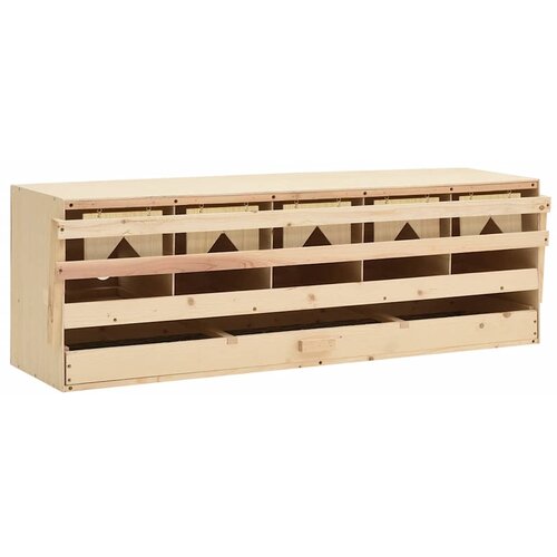  Gnijezdo za nesilice s 5 odjeljaka 117x33x38cm masivna borovina Cijene