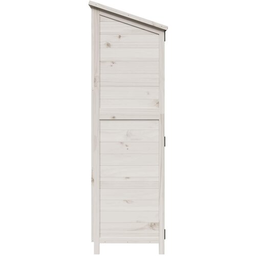  Vrtna &amp;Scaron;upa s krovom Bijela 106,5 x 56 x 176 cm Čvrsto drvo jele Slike