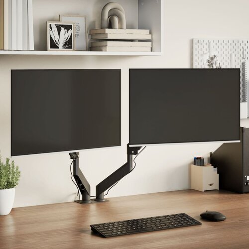 vidaXL Dvojna ruka za monitor za zaslon max. 27 " VESA 75/100 mm 20 kg Cijene