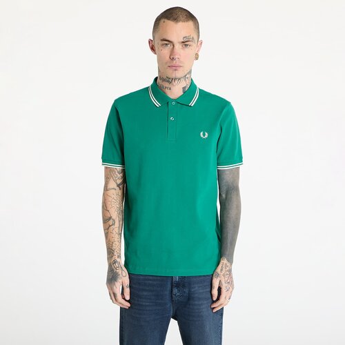 Fred Perry Pamučna polo majica boja: zelena, s aplikacijom, M3600.Y37 Slike