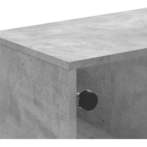  Stolić za kavu sa staklenim vratima boja betona 68,5x50x50 cm Slike