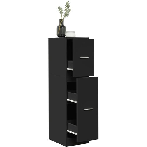 vidaXL Ormarić za lijekove crni 30x41x118 cm konstruirano drvo Cijene