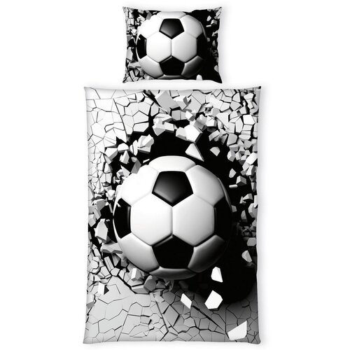 XXXL posteljnina 3D Fußball Bettwäsche 140/200 cm črna, bela Cene