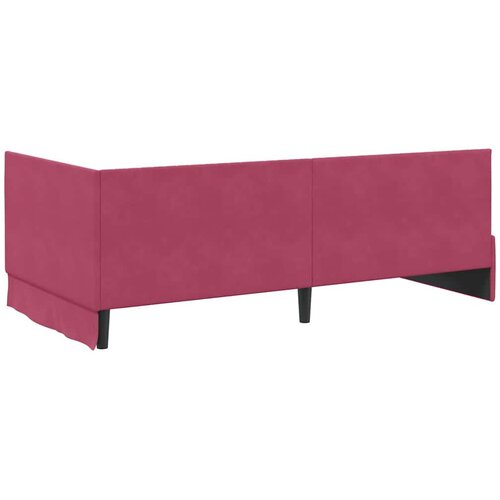  Kutni krevetni okvir s madracem 2 kom. Vinska crvena 100 x 200 cm Slike