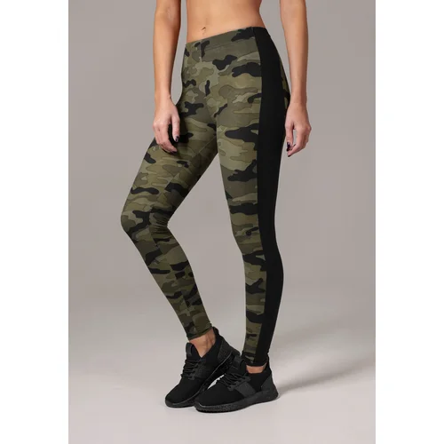 UC Ladies Women's Camo Leggings Stripe woodcamo/blk