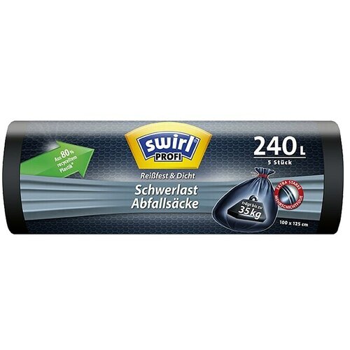 SWIRL Vreće za smeće (Zapremnina: 240 l, 5 Kom., Crne boje) Slike
