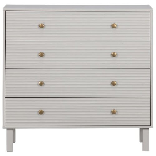 WOOOD Svijetlo siva niska komoda od masivnog bora 94x91 cm Madu &amp;ndash; Slike