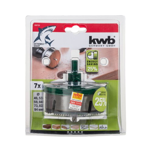 KWB krunaste testere set 46-94 7/1, za drvo/metal/plastiku, energy saving ( 49498720 ) Slike