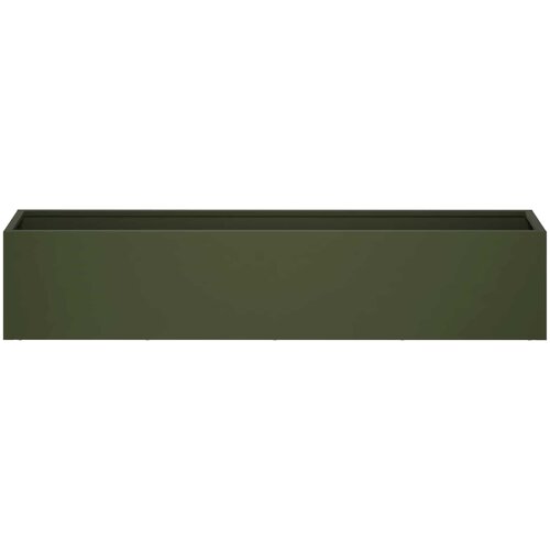  Vrtna saksija Maslinastozelena 80 x 20 x 20 cm Čelična vrata Slike