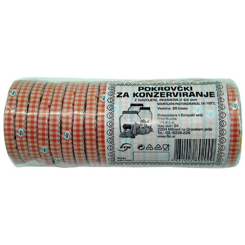 In Set pokrovov z navojem (∅ 63 mm, sadje in zelenjava, 20 kosov) Cene