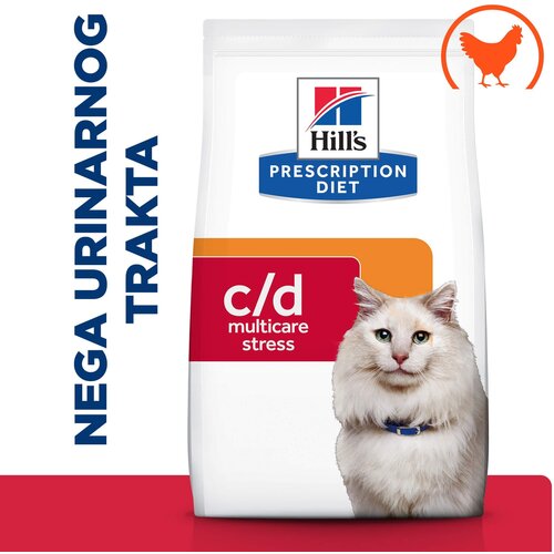 Hill&amp;rsquo;s prescription Diet Cat C/D Urinary Stress Piletina 1,5kg Slike