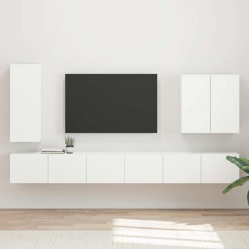  Namestitev na steno 6 pcs Bela - - Bela - 67.65 - 78,5 x 30 x 29,5 cm - 2025-vidaXL-Uvoz_2 Cene