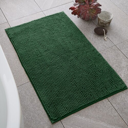 Catherine Lansfield Tamno zelena kupaonska prostirka 50x80 cm Bobble &amp;ndash; Slike