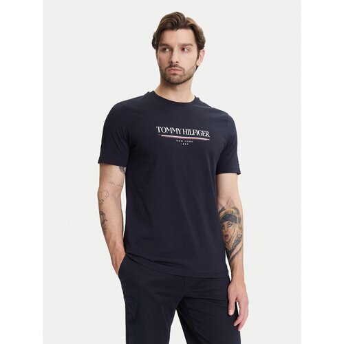 Tommy Hilfiger Majica Brand Love MW0MW40324 Mornarsko modra Regular Fit Slike