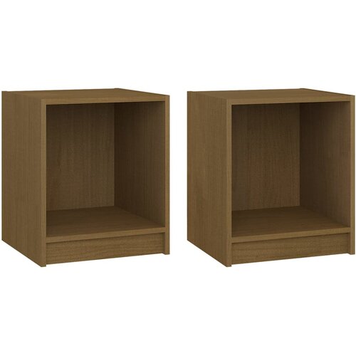 Maison Chic Dvo delni komplet Nočne omarice - Nočne mize medeno rjava 35,5x33,5x41,5 cm borovina, (21688475) Cene