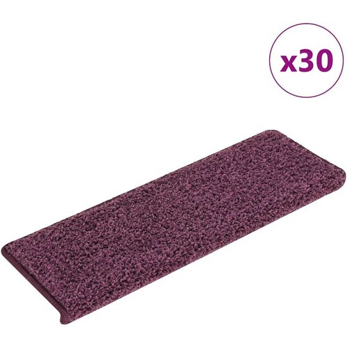  Prostirke za stepenice 30 kom 65x21x4 cm tamnoljubičaste pravokutne rubove - tamnoljubičasta 65 x 21 x 4 cm 30 Cijene