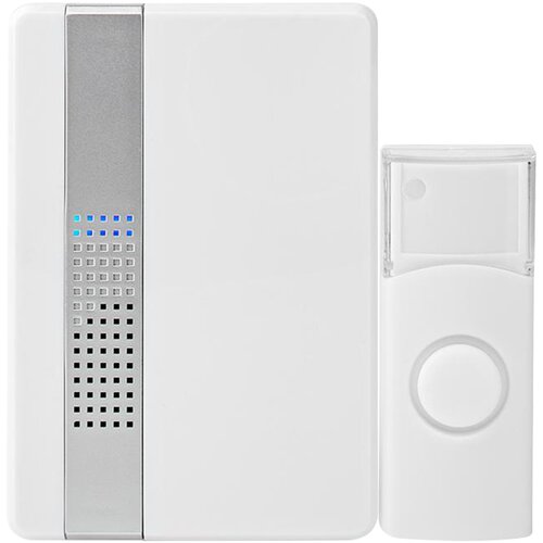 Nedis Komplet brezžičnega zvonca 36 melodij z gumbom 80dB doseg 300m IP44, Bela, (5000277300) Cene