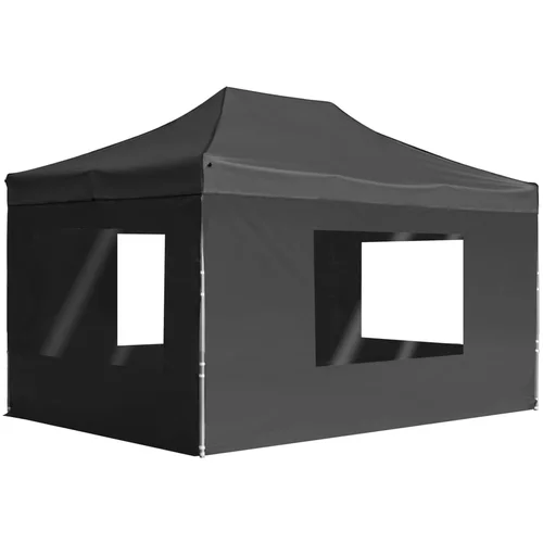 vidaXL Profesionalni šotor za zabave aluminij 4,5x3 m antraciten