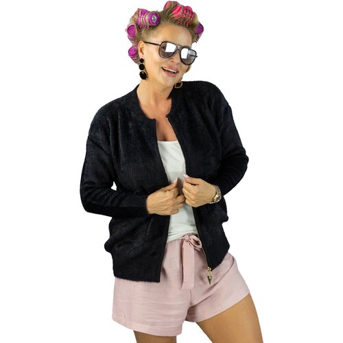 Pri Short cardigan unbuttoned sweater in fluffy knit fabric &amp;quot;COCO CHIC&amp;quot; Slike