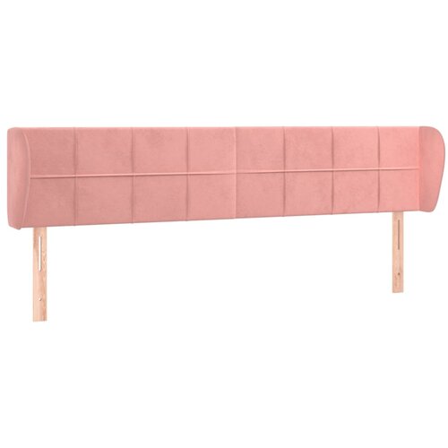 Maison Chic posteljno vzglavje - vzglavna omarica - nočna omarica z ušesi roza 203x23x78/88 cm žamet, (21712837) Cene