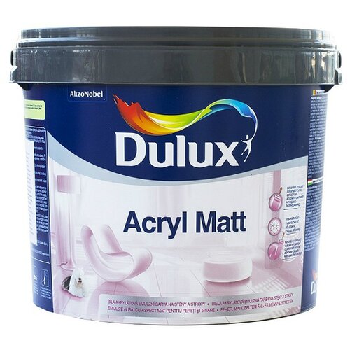 DULUX Notranja stenska barva ACRYL MATT (barva: bela, 5 l) Cene