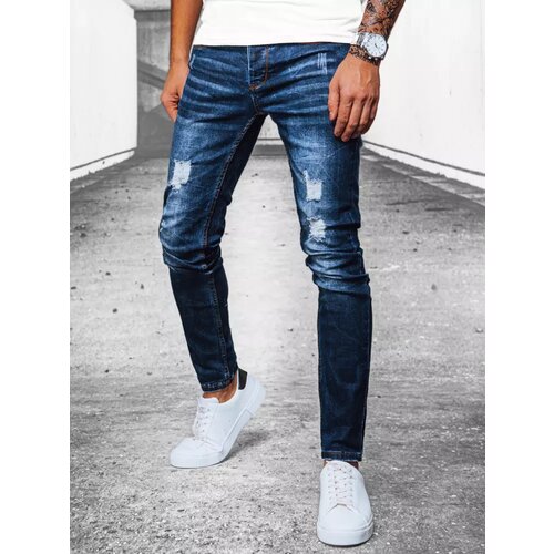 DStreet Men's Dark Blue Trousers Cijene