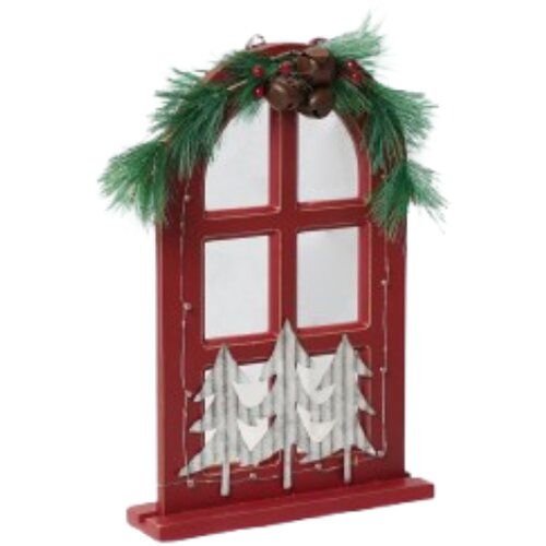  Novogodišnji prozor, crveni Cene