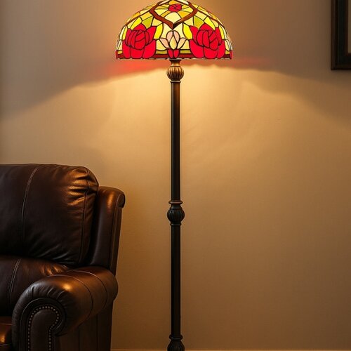 brilagi - tiffany vitražna podna lampa garlan 2xE27/60W/230V Slike