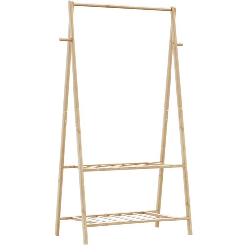 vidaXL Stojalo za oblačila s policami 96x45,5x150,5 cm bambus Cene