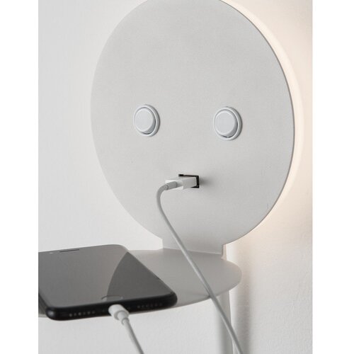 Nova Luce Bijela LED zidna lampa aluminijska sa savitljivom konstrukcijom/s USB priključkom Eclip &amp;ndash; Slike