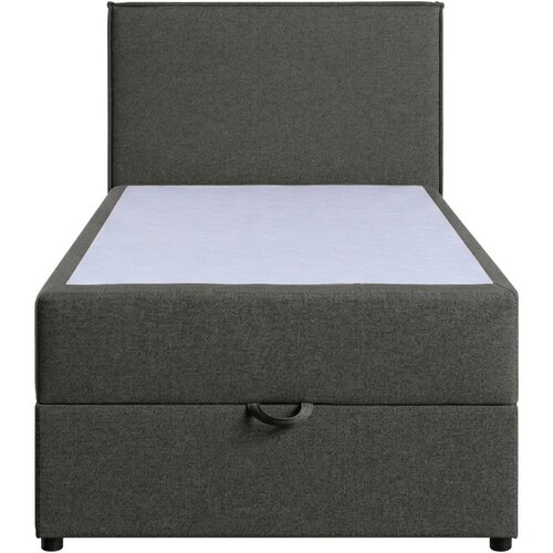 MID.YOU POSTELJA Z VZMETNICO 100 cm x 200 cm , tekstil, leseni material antracit Slike