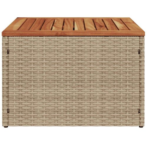 VidaXL vrtni stol bež 55 x 55 x 37 cm od poliratana i bagremovog drva Slike