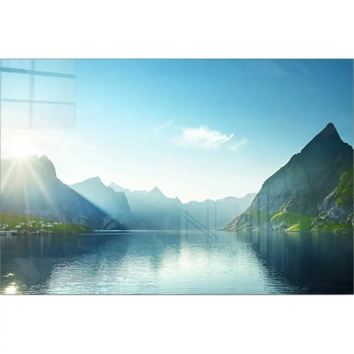 Wallity Steklena slika 100x70 cm Fjord – Wallity