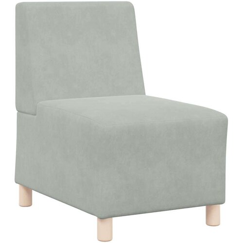 vidaXL Modularna sofa bez naslona za ruke svijetlosiva 55 cm baršunasta Cene