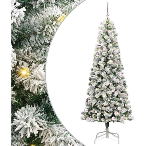 vidaXL Umetno Zložljivo Božično Drevo z LED lučmi 240 cm PVC, (5000066506) Cene