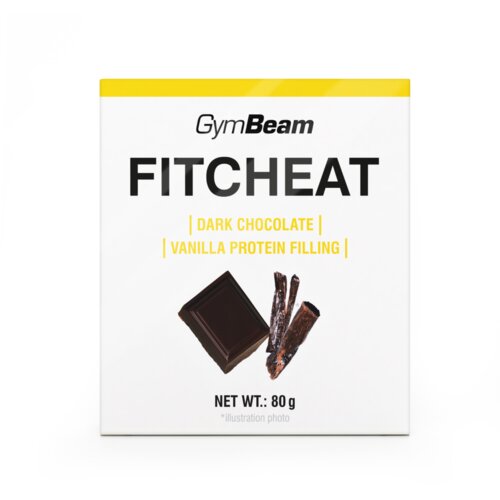 GymBeam proteinska čokolada fitcheat 80  g   crna čokolada - vanila Cene