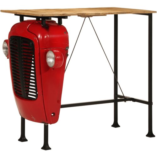 vidaXL Barska miza traktor rdeča in rjava 55x120x107 cm mangov les, (21280048) Cene